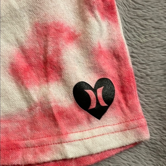 Hurley Kids Tie-Dye Shorts - Pink and White - Picture 2 of 6